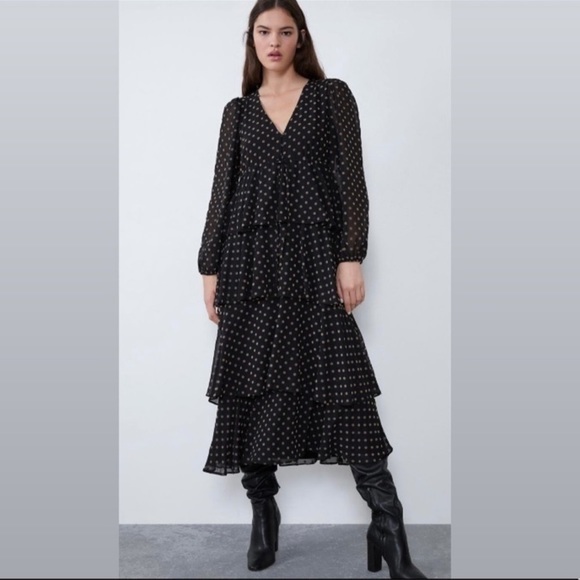 Blogger's favorite Zara polka dot midi dress - Picture 5 of 6